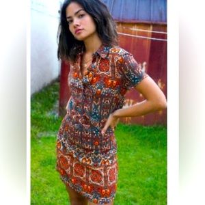 NWT urban outfitters boho indie tribal print mini dress